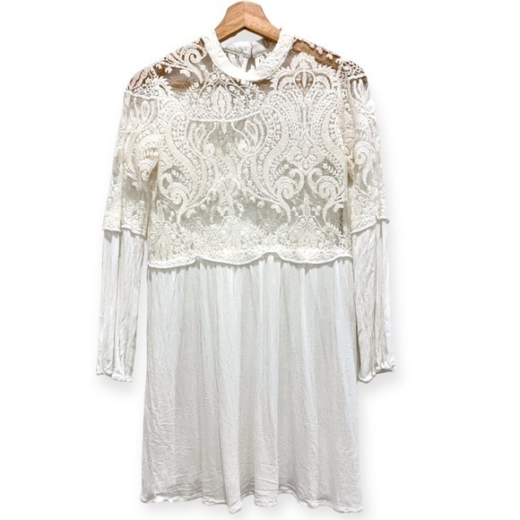 Altar'd State Dresses & Skirts - Altard State Dress Women Small White Sequin Fairy Bell Whimsy Tunic Princess top